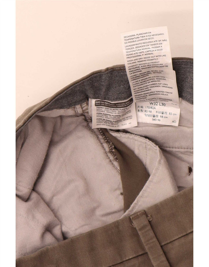 Calças masculinas Dockers Regular Chino W32 L28 Algodão cáqui