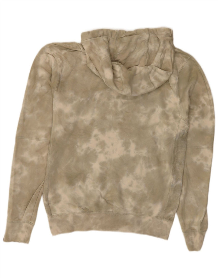 NIKE Mens Hoodie Jumper XS Khaki Tie Dye Algodão