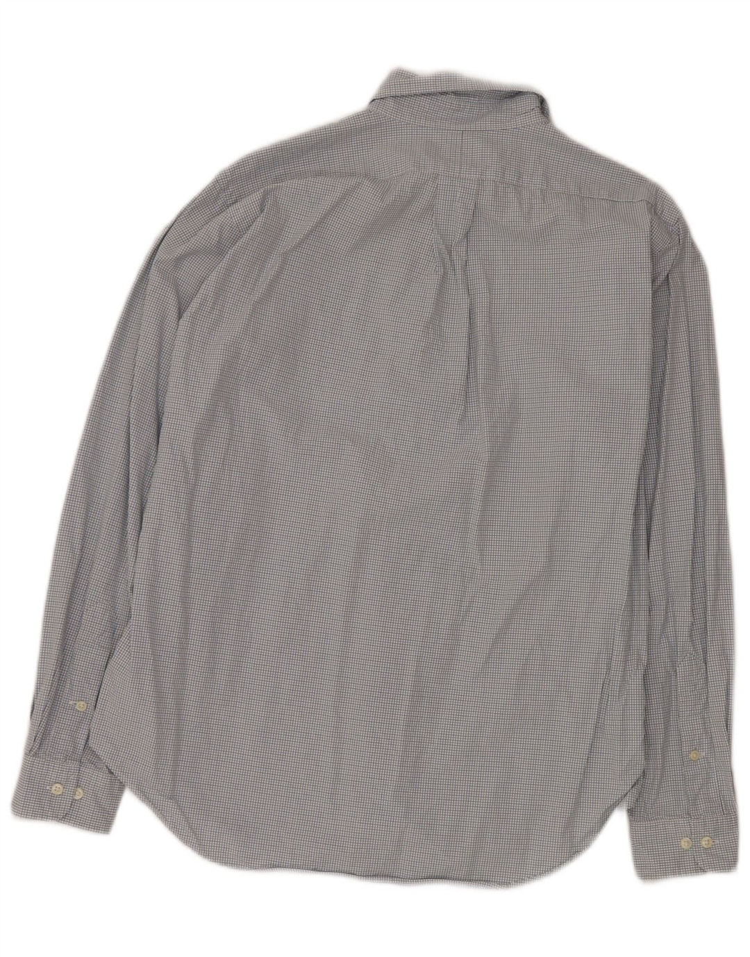 Camisa masculina RALPH LAUREN tamanho 15 1/2 algodão guingão azul médio