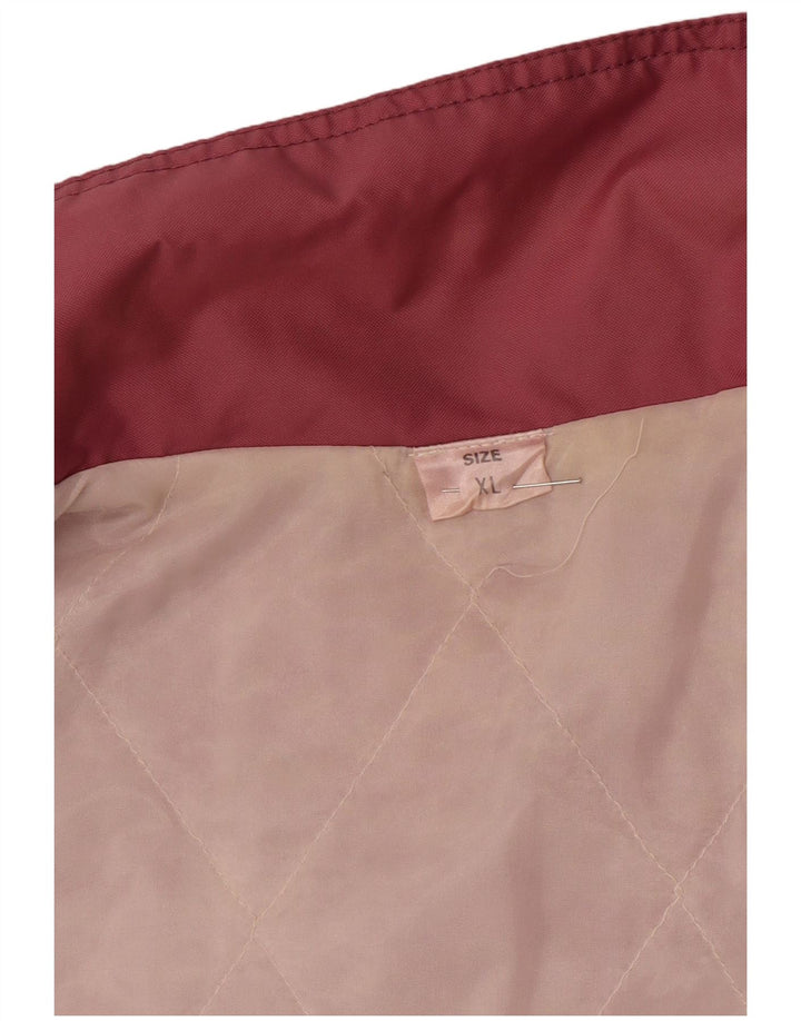 Jaqueta corta-vento masculina vintage UK 42 XL poliamida rosa