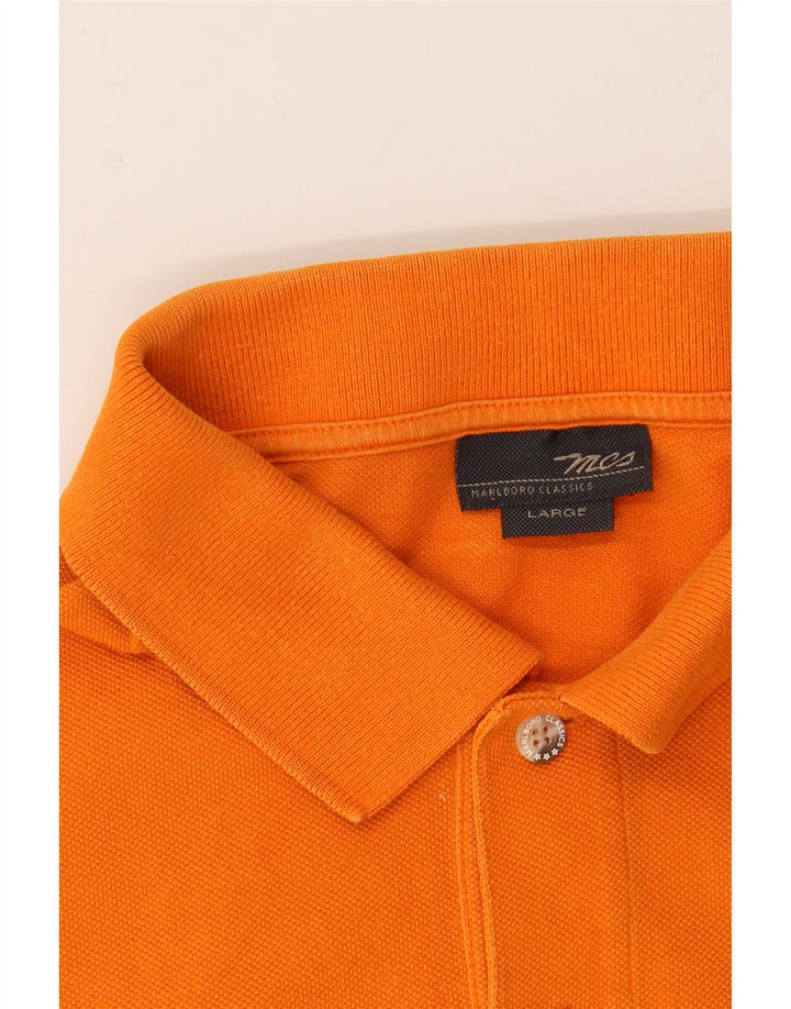 MARLBORO CLASSICS Mens Polo Shirt Large Orange Vintage Marlboro Classics and Second-Hand Marlboro Classics from Messina Hembry 