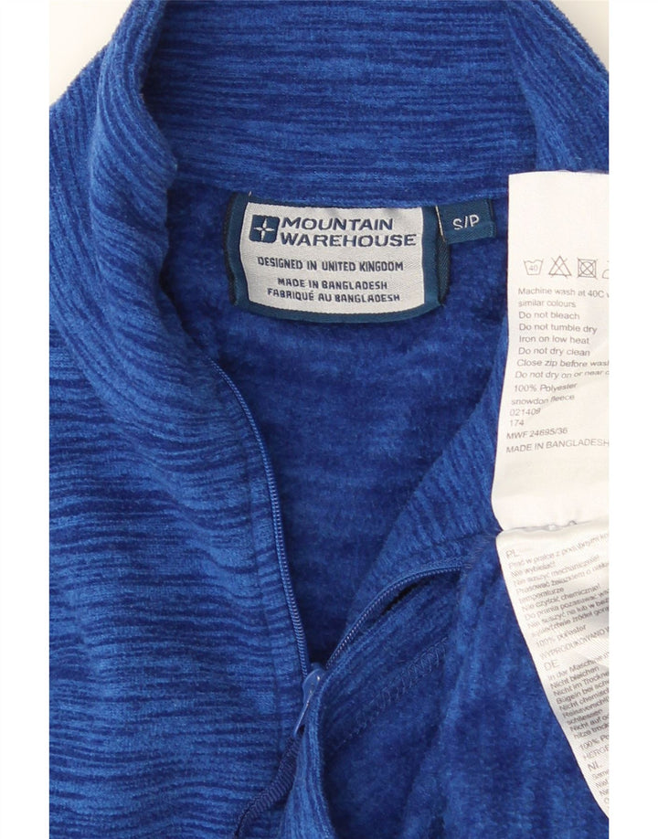 MOUNTAIN WAREHOUSE Suéter masculino de lã com zíper e gola pequena manchado azul