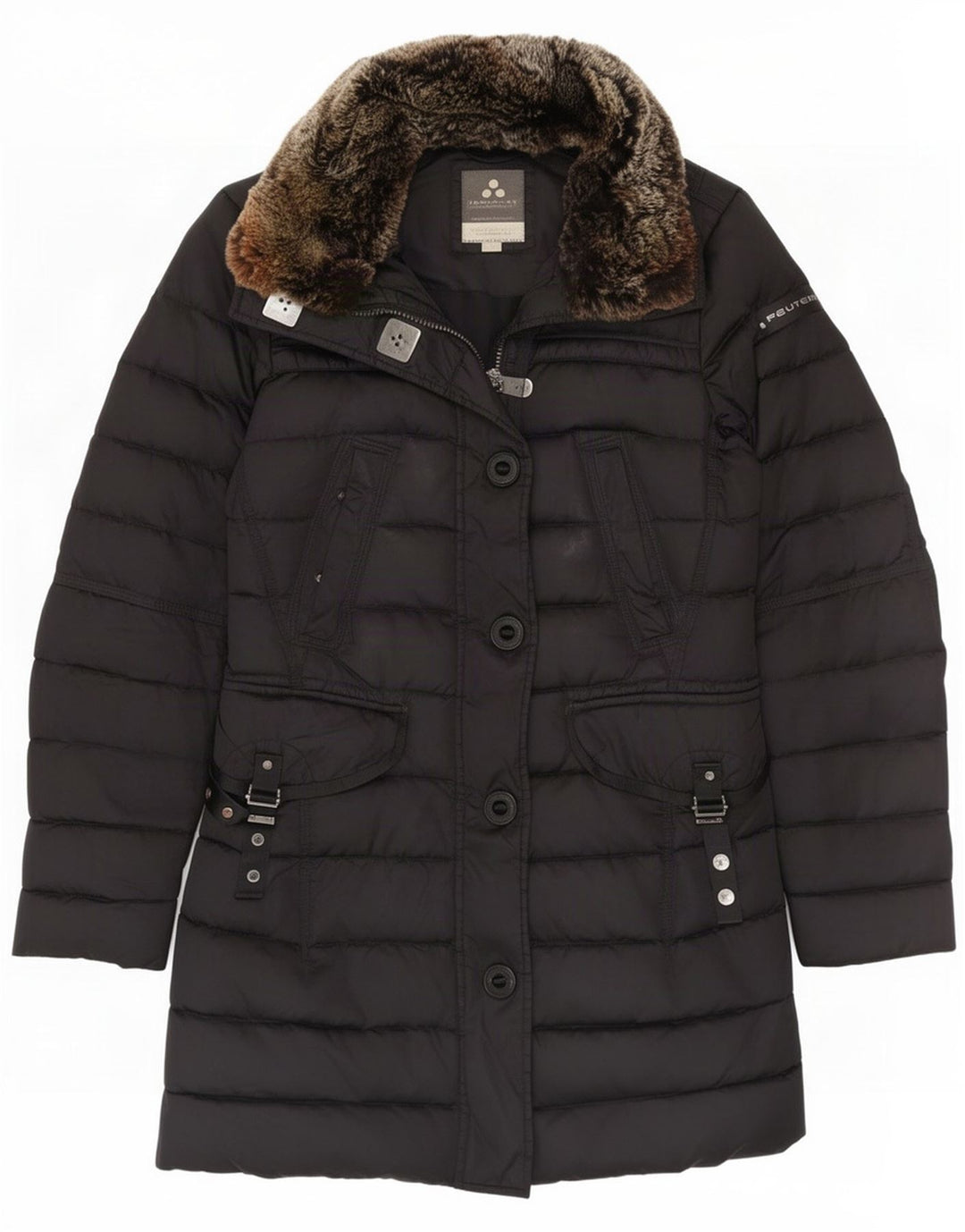 PEUTEREY Casaco acolchoado masculino com capuz IT 42 Preto médio