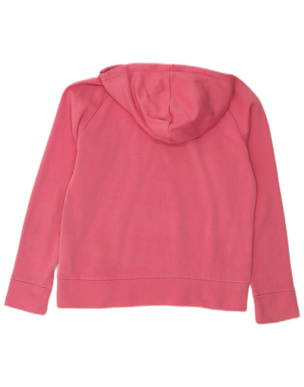 Jumper com capuz feminino Nike 12-13 anos grande algodão rosa