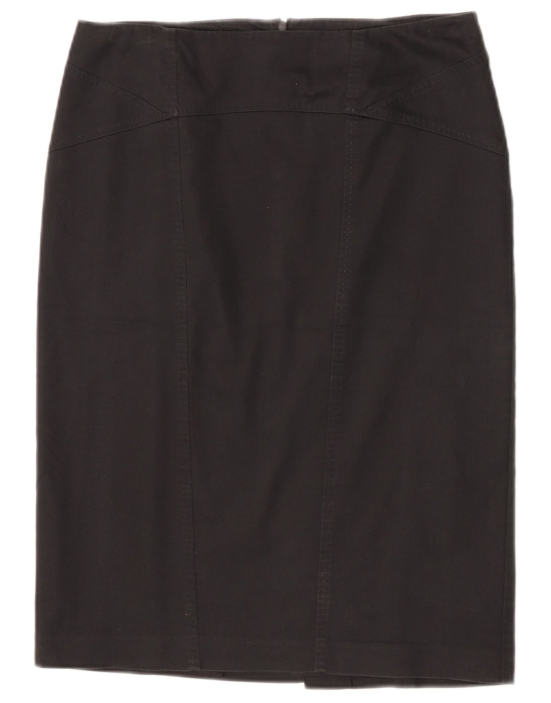 Saia lápis feminina Oasis UK 12 médio W30 algodão preto