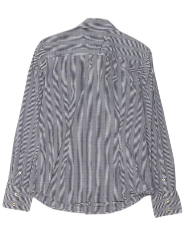 Camisa feminina Tommy Hilfiger UK 14 algodão xadrez azul médio
