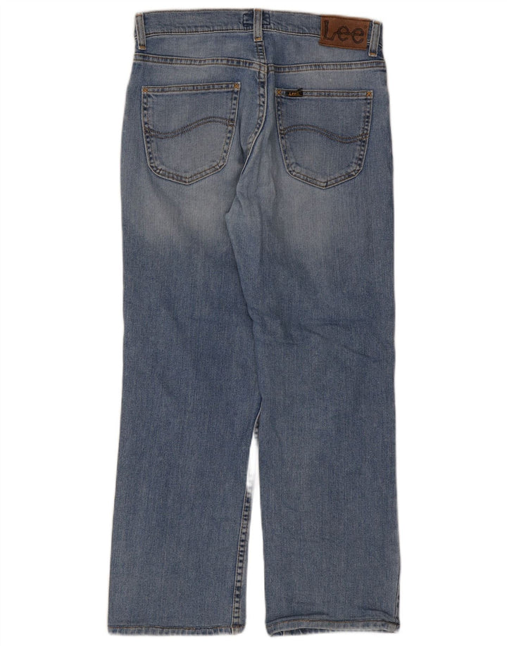 Lee Mens Brooklyn Straight Jeans W31 L27 Azul Algodão