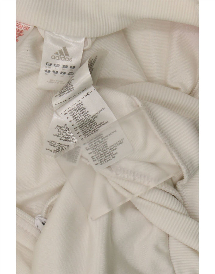 Casaco de treino Adidas para meninas 13-14 anos branco poliéster