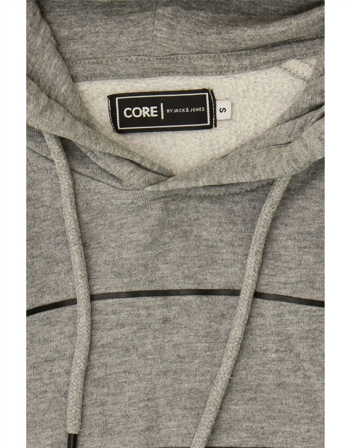 JACK & JONES Mens Graphic Hoodie Jumper Small Grey Cotton Vintage Jack & Jones and Second-Hand Jack & Jones from Messina Hembry 