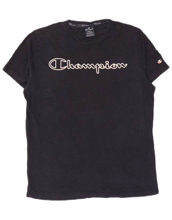 Camiseta gráfica masculina Champion pequena azul marinho