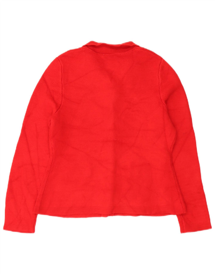 Suéter cardigã feminino Zara Reino Unido 12 viscose vermelha média