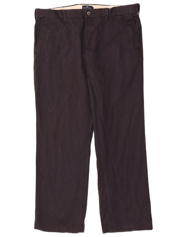 Calça chino reta masculina Marks & Spencer Blue Harbor W36 L29 marinho
