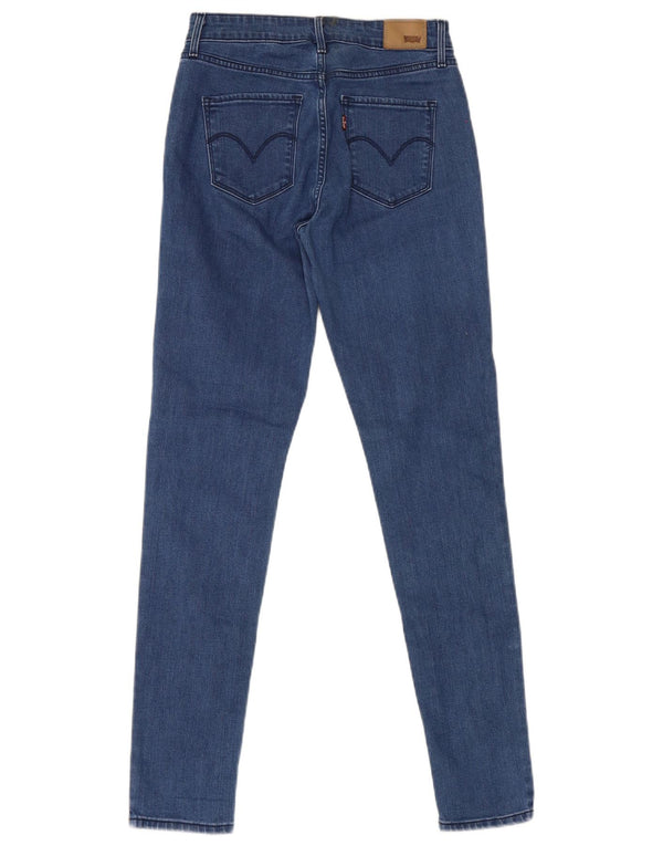 Jeans skinny de cintura alta feminino Levi's W26 L30 algodão azul