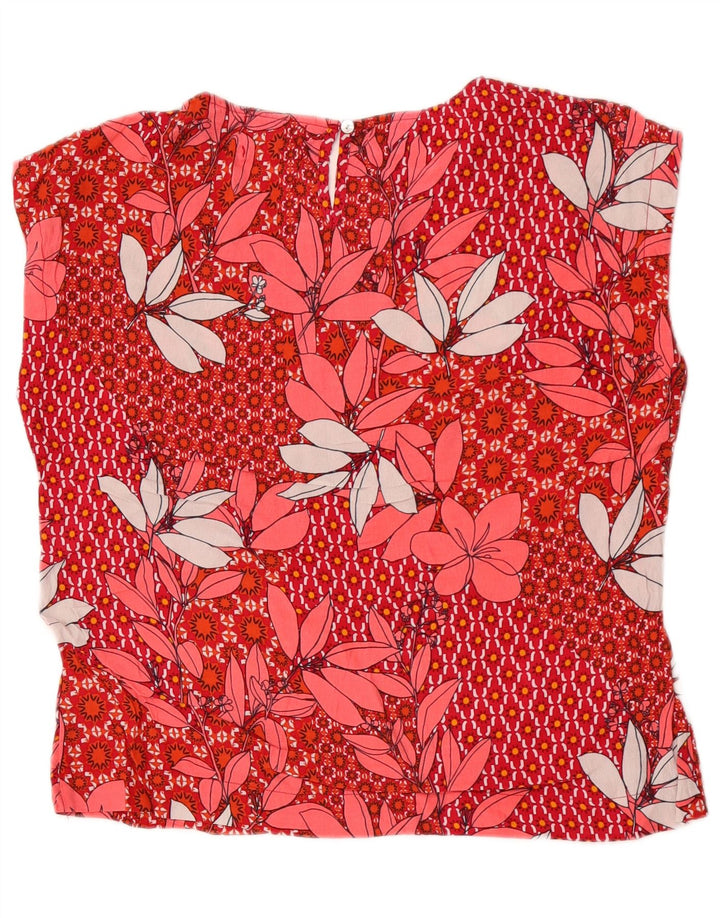 Blusa feminina White Stuff UK 12 viscose floral vermelha média
