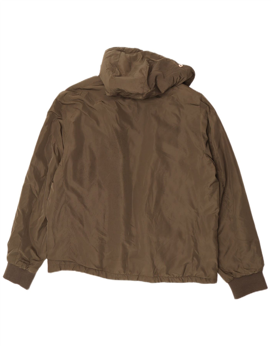 Zara Jaqueta bomber masculina com capuz Reino Unido 44 2XL Poliéster cáqui