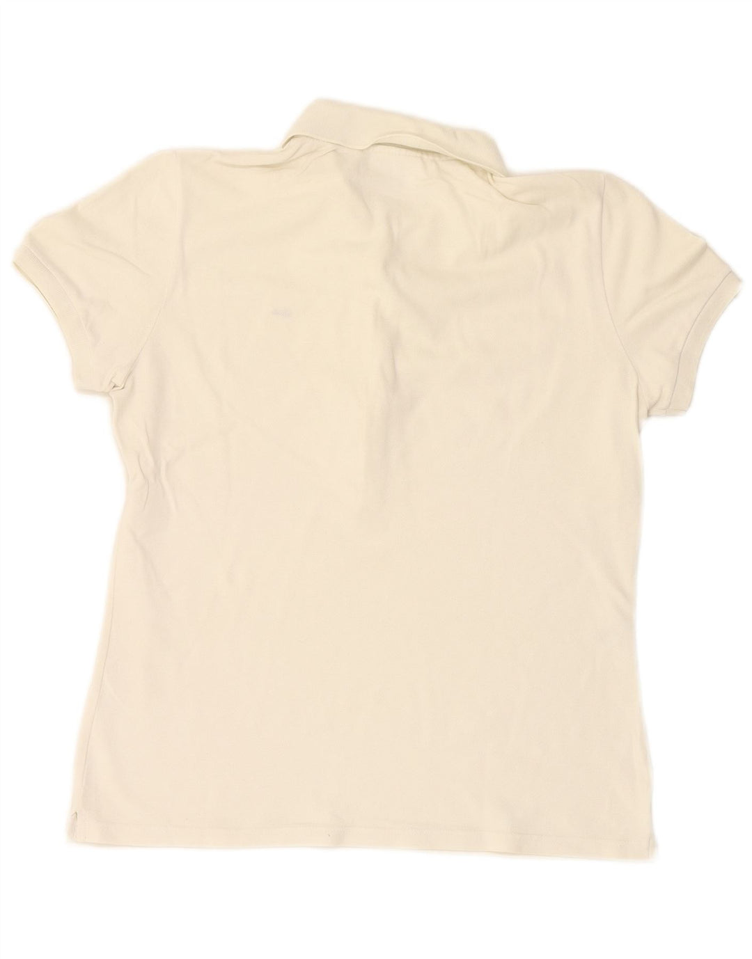 Camisa polo feminina LACOSTE tamanho 44 grande algodão branco
