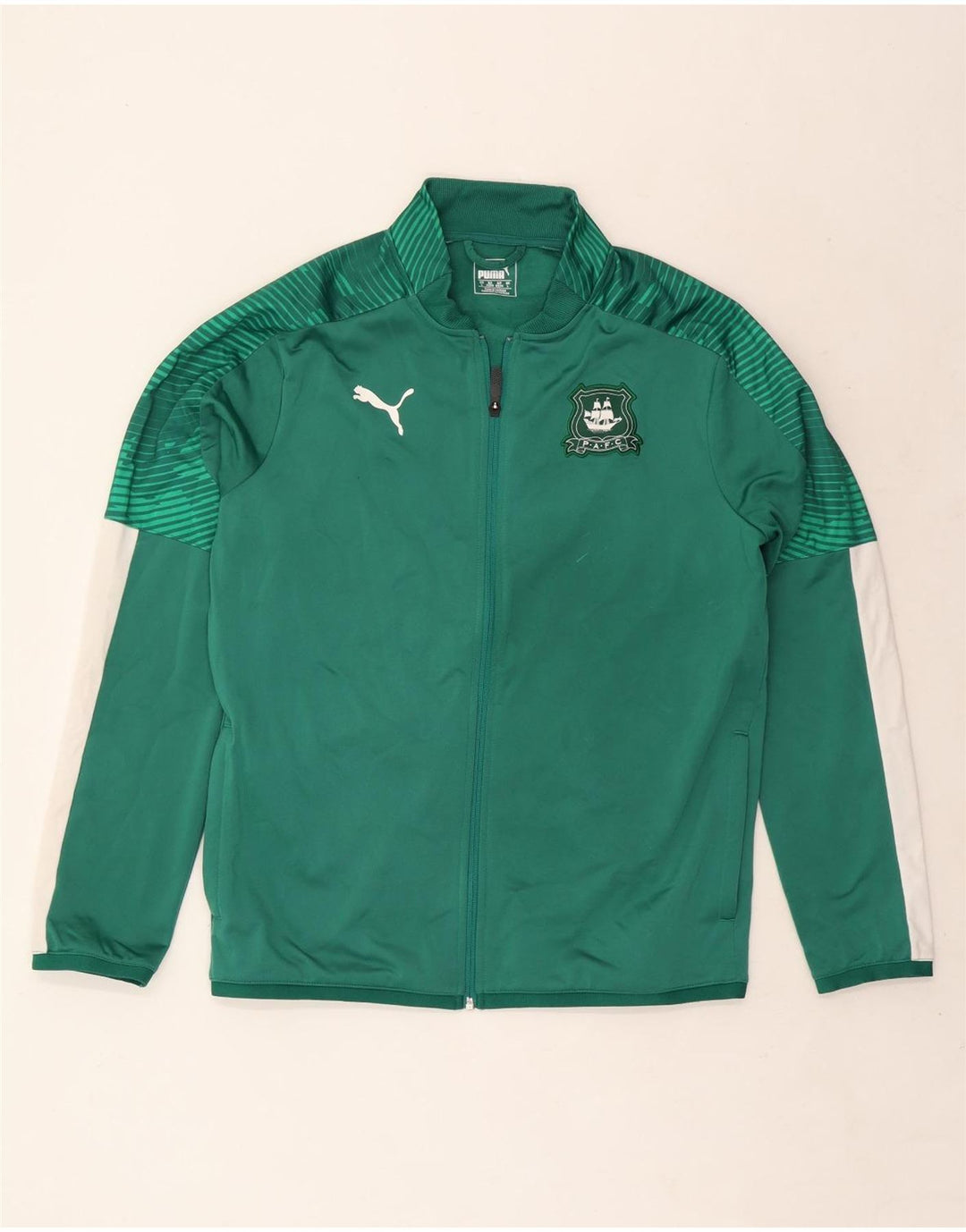 Puma Mens Tracksuit Top Jacket Grande Verde Colorblock Poliéster