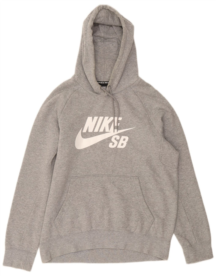 Nike Mens Nike SB Graphic Hoodie Jumper Médio Cinza Algodão Flecked