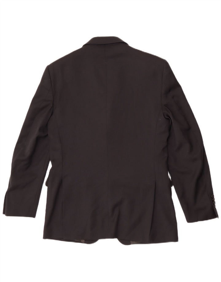 Jaqueta Blazer Masculina Brooksfield com 3 Botões IT 48 Lã Preta Média