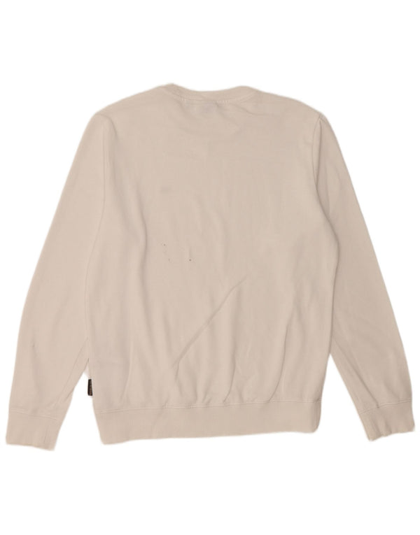 Suéter masculino Napapijri de ajuste solto XS algodão branco