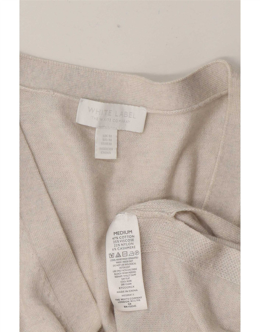 Suéter cardigã feminino grande sem mangas White Label Reino Unido 14 médio