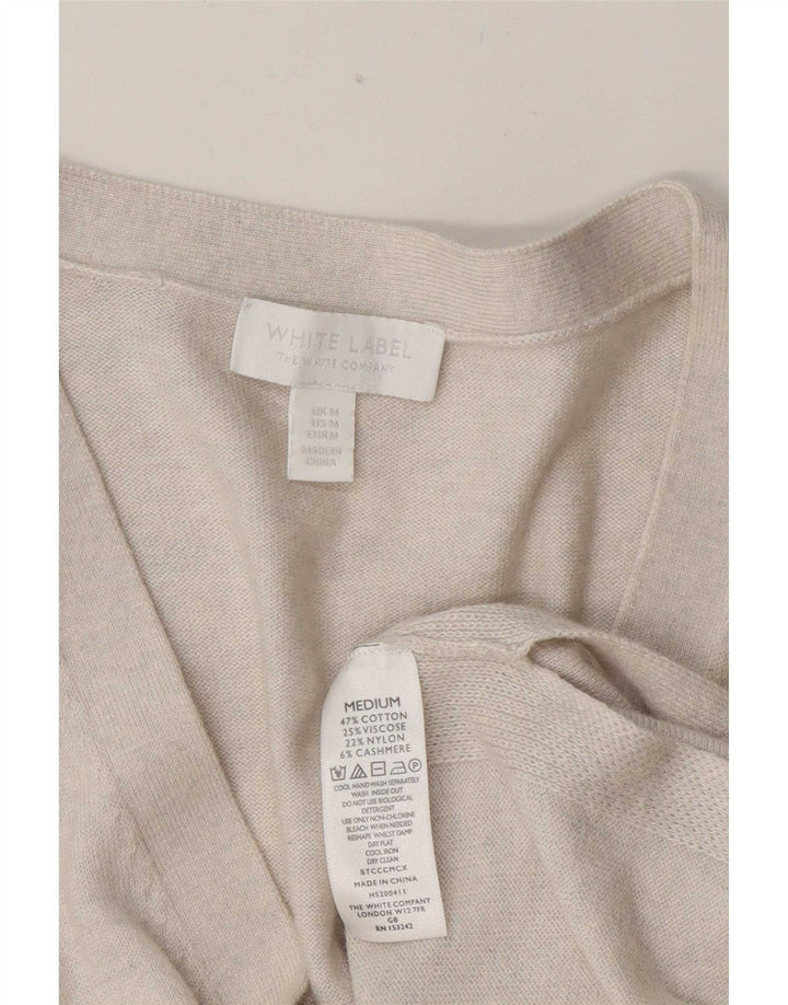 Suéter cardigã feminino grande sem mangas White Label Reino Unido 14 médio