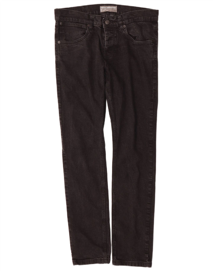 FRENCH CONNECTION Jeans feminino slim W32 L32 algodão preto