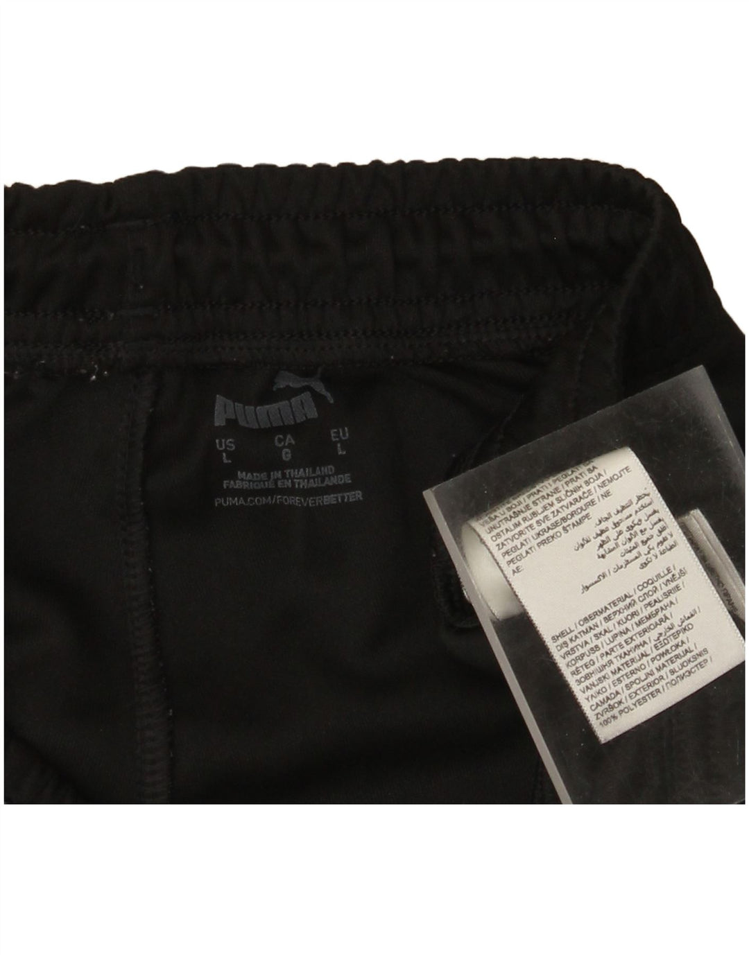 Calça de treino masculina Puma Joggers grande poliéster preto