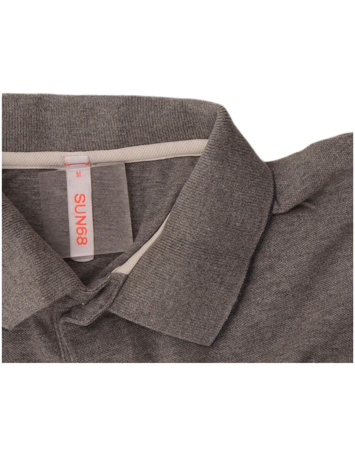 Camisa polo masculina Sun68 cinza médio