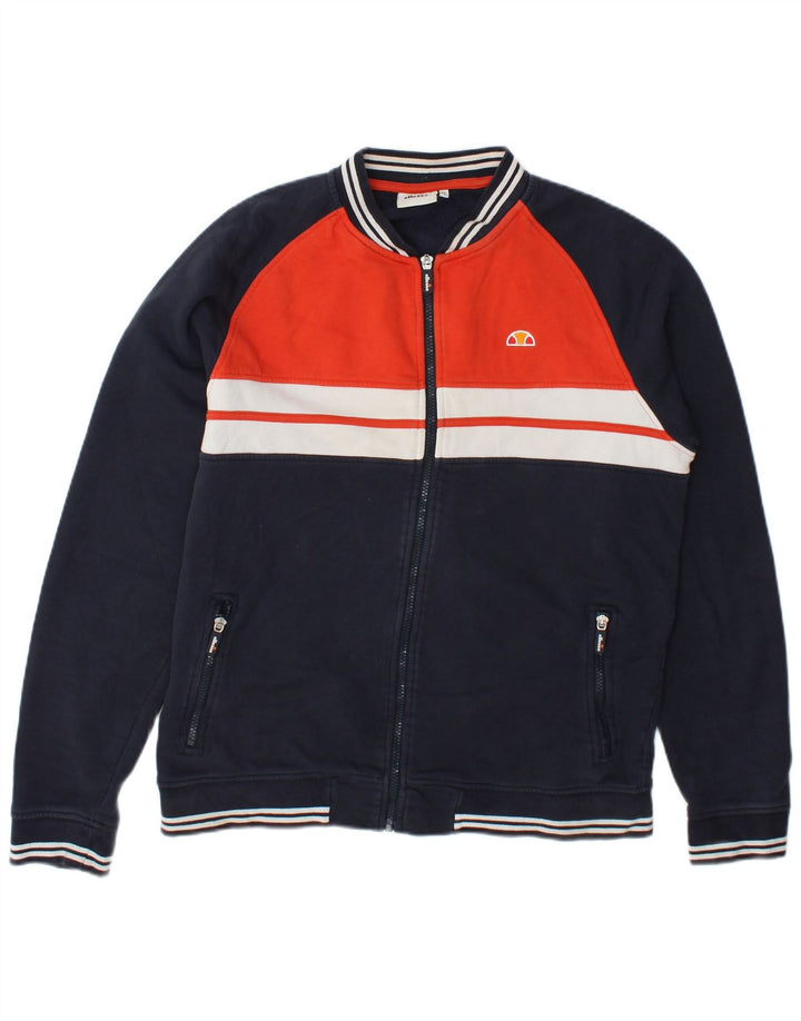 Ellesse Jaqueta masculina de agasalho XL azul marinho algodão colorblock
