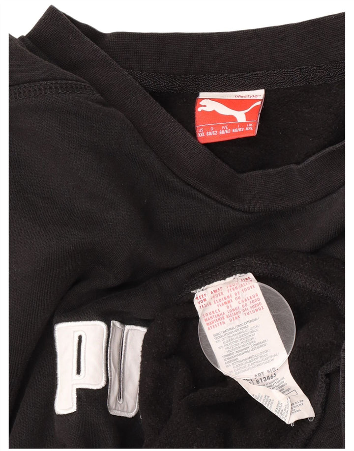 Puma Mens Graphic Moletom Jumper 2XL Algodão Preto
