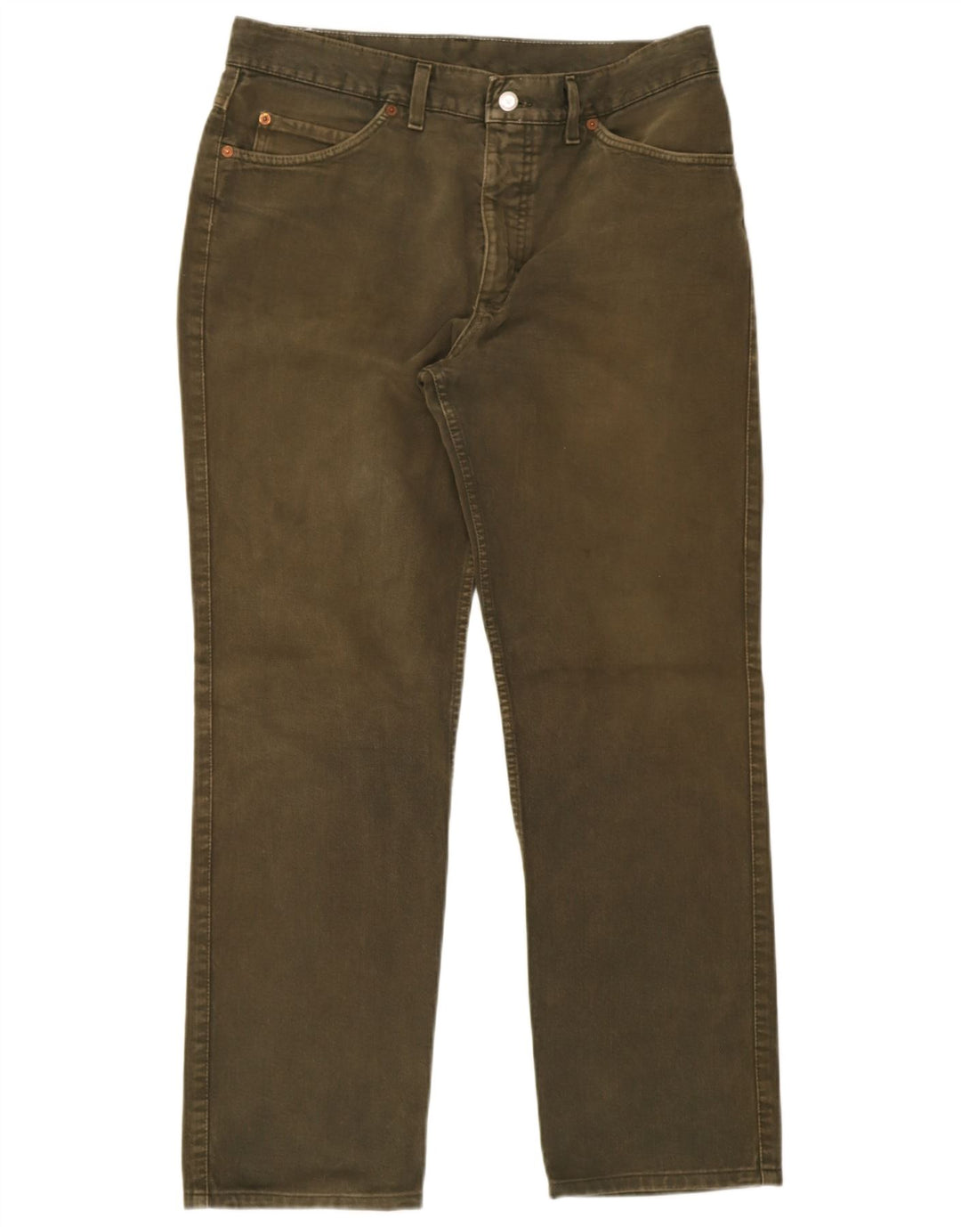 Mustang Mens Straight Jeans W36 L32 Algodão Verde