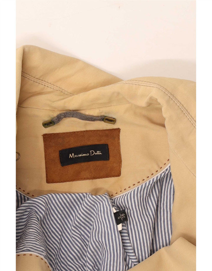 Casaco impermeável feminino Massimo Dutti Reino Unido 10 pequeno bege