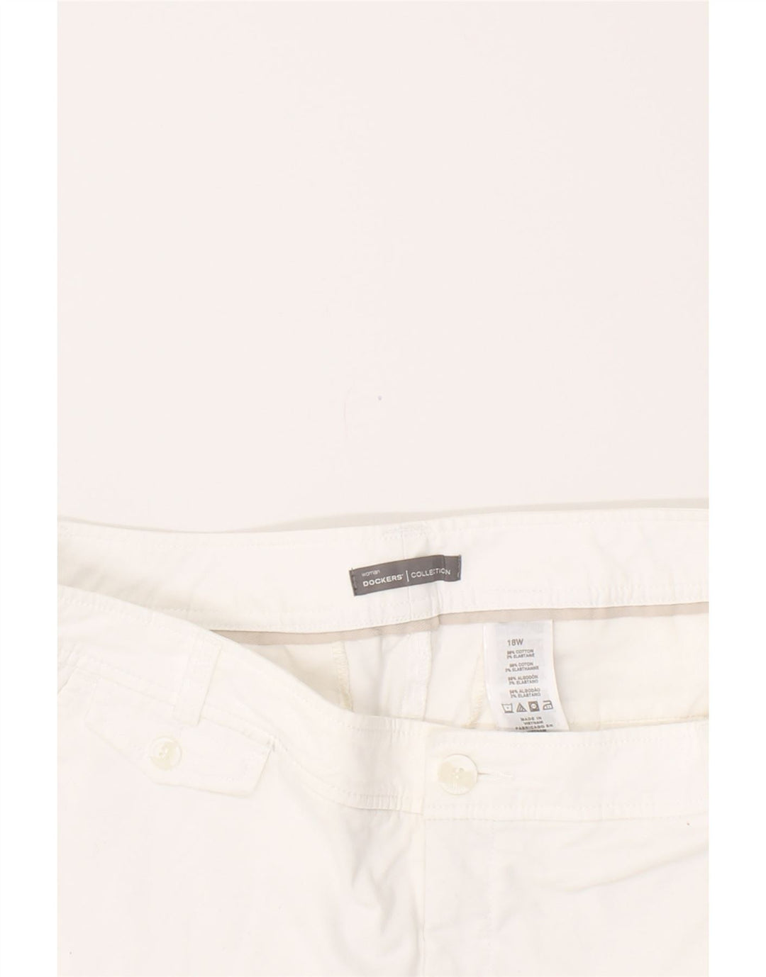 DOCKERS Womens Chino Shorts W36 XL White Cotton Vintage Dockers and Second-Hand Dockers from Messina Hembry 