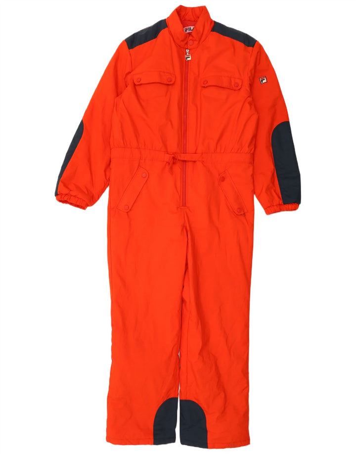 Macacão de esqui masculino Fila UK 40 médio laranja colorblock poliamida