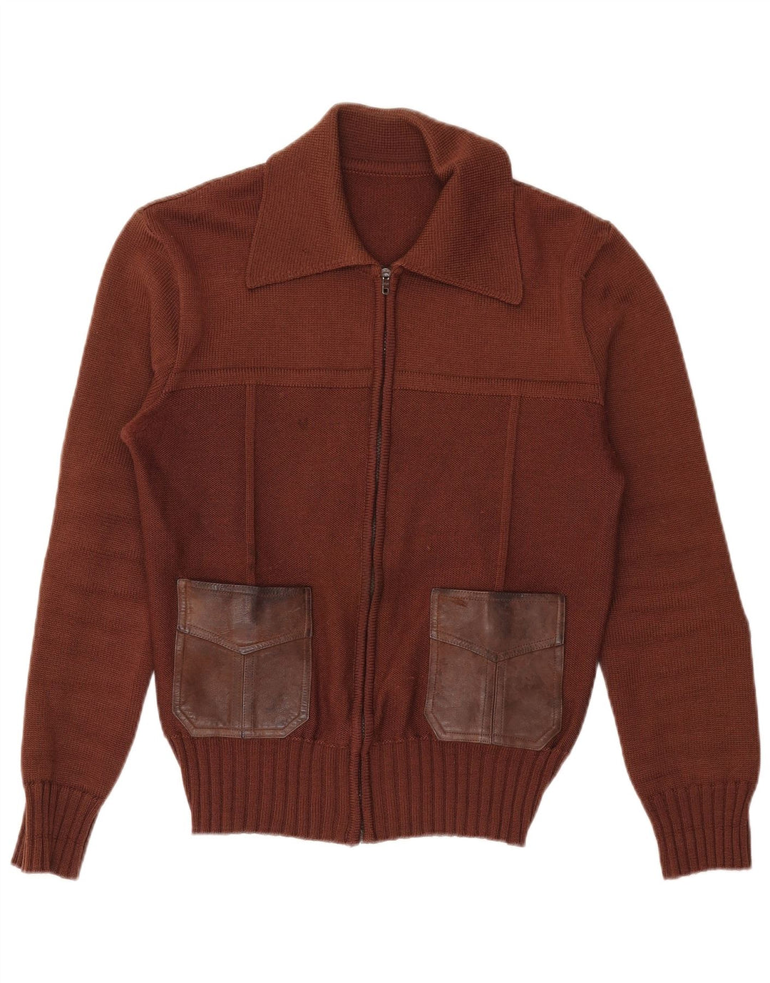 Suéter Cardigan Feminino Rainbow IT 48 XL Lã Marrom