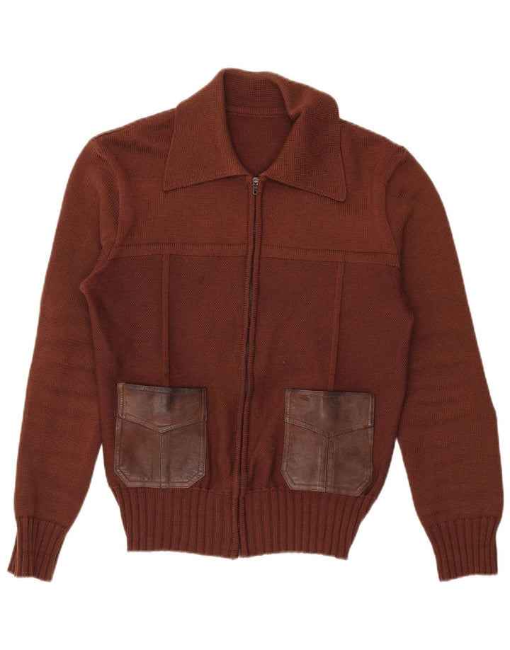 Suéter Cardigan Feminino Rainbow IT 48 XL Lã Marrom