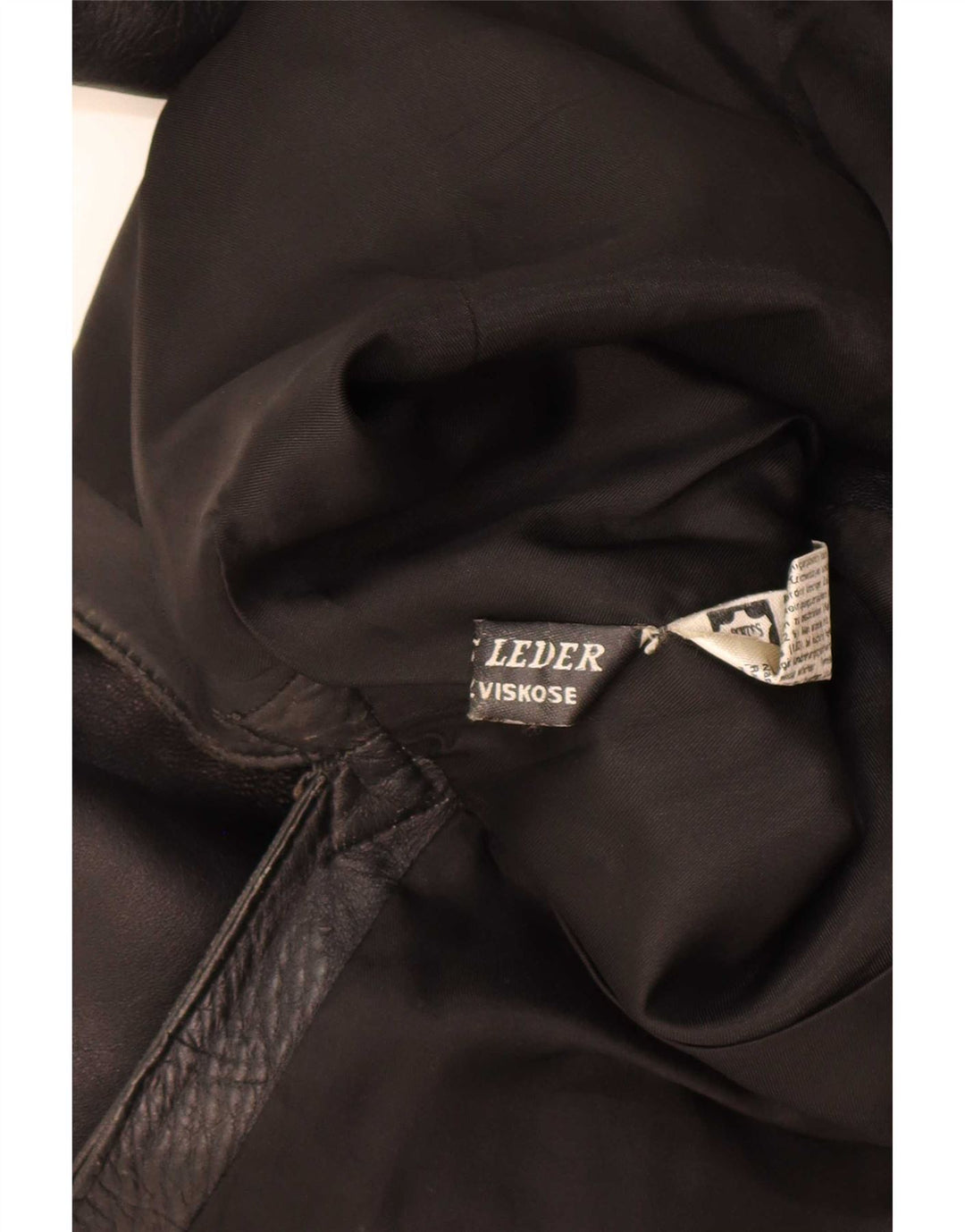 Jaqueta de couro feminina vintage IT 42 médio preto