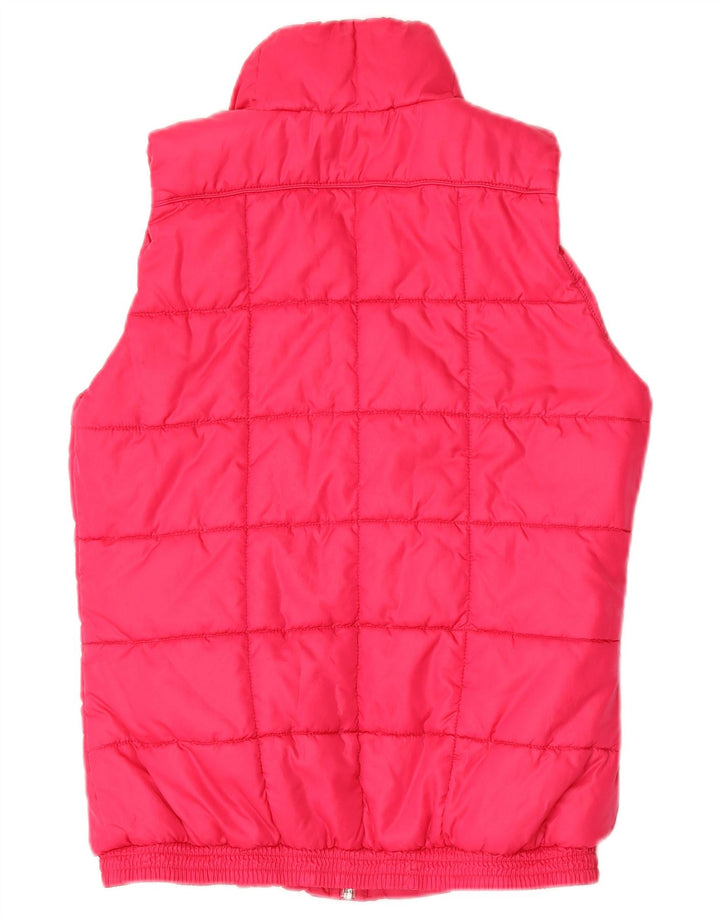 Colete acolchoado feminino Adidas UK 12/14 poliéster rosa médio