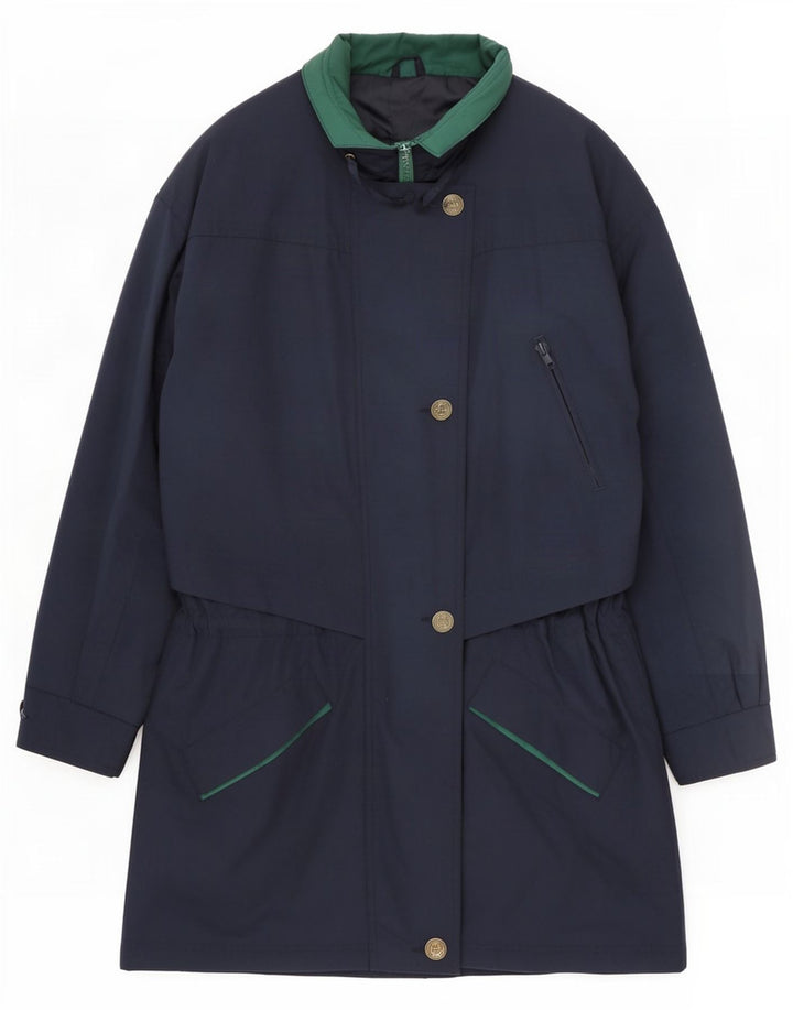 Bernard Womens Oversized Raincoat UK 10 Pequeno Azul Marinho Poliéster