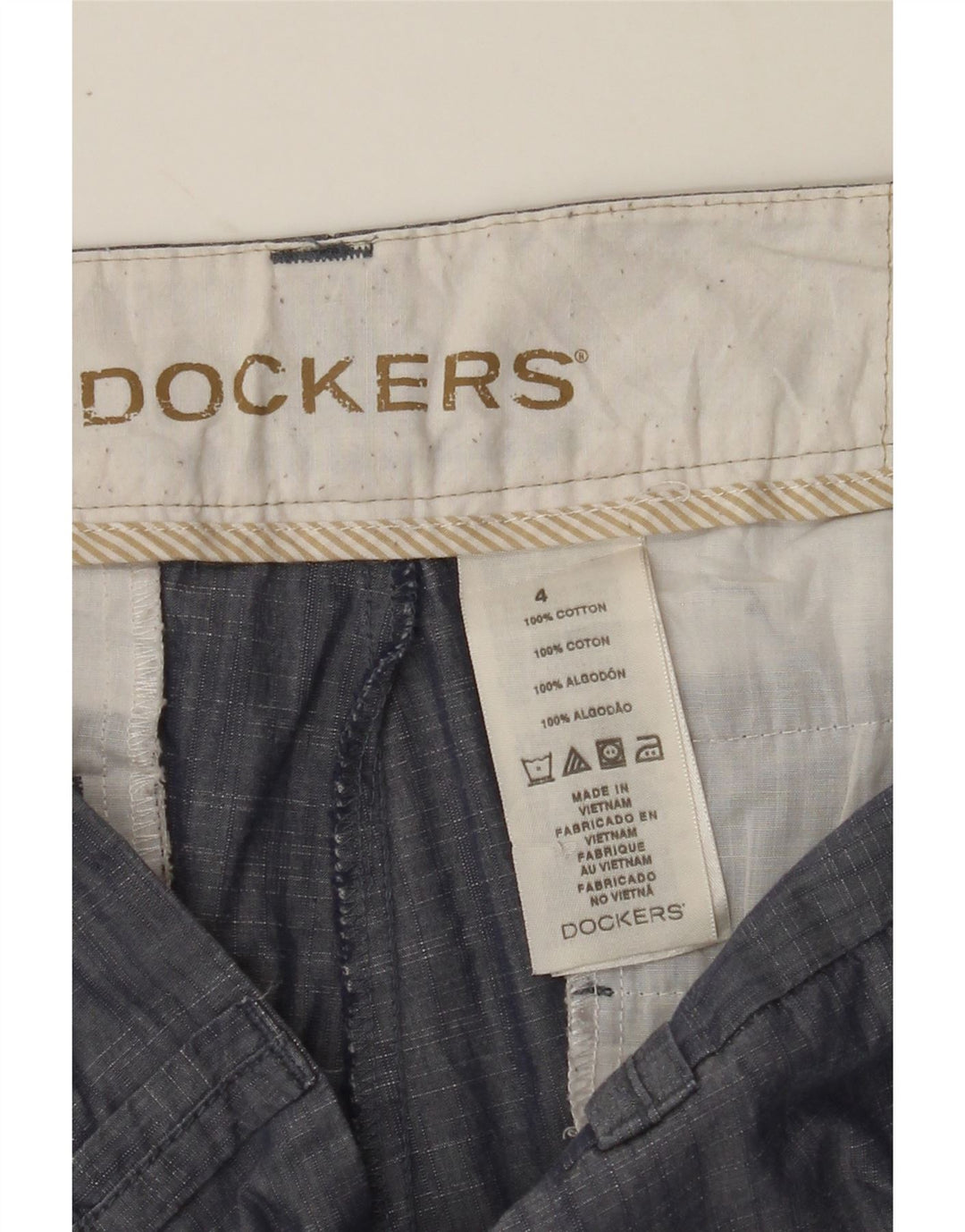 DOCKERS Womens Bermuda Shorts US 4 Small W30  Blue Cotton Vintage Dockers and Second-Hand Dockers from Messina Hembry 