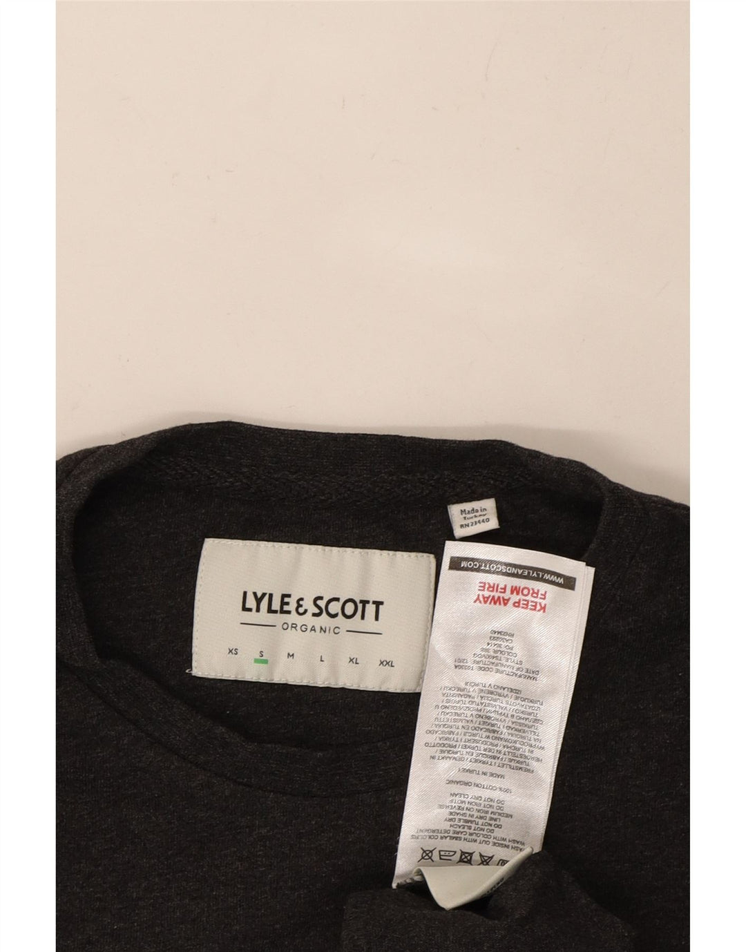 Camiseta masculina LYLE & SCOTT Top pequeno algodão cinza