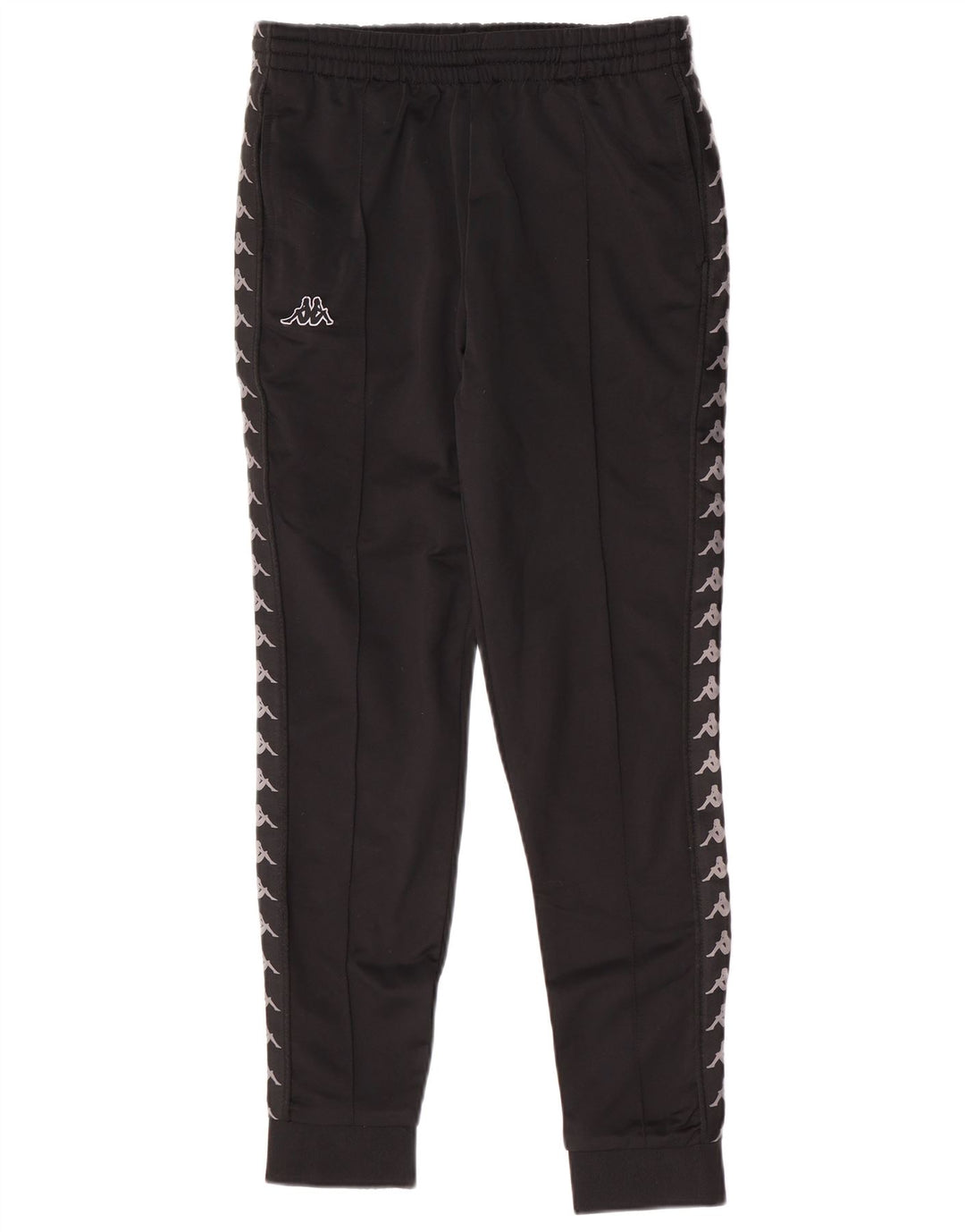 Kappa Mens Graphic Tracksuit Calças Joggers Médio Preto Poliéster