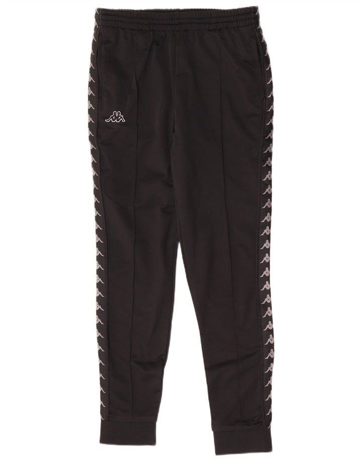 Kappa Mens Graphic Tracksuit Calças Joggers Médio Preto Poliéster