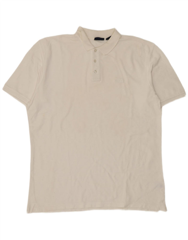 Camisa polo masculina Fila grande branca