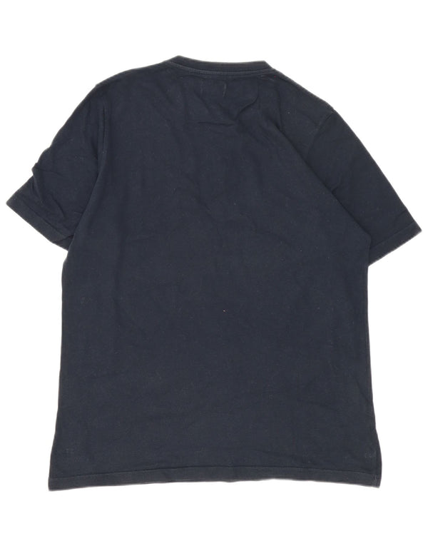 Camiseta gráfica masculina Kappa Top grande algodão azul marinho