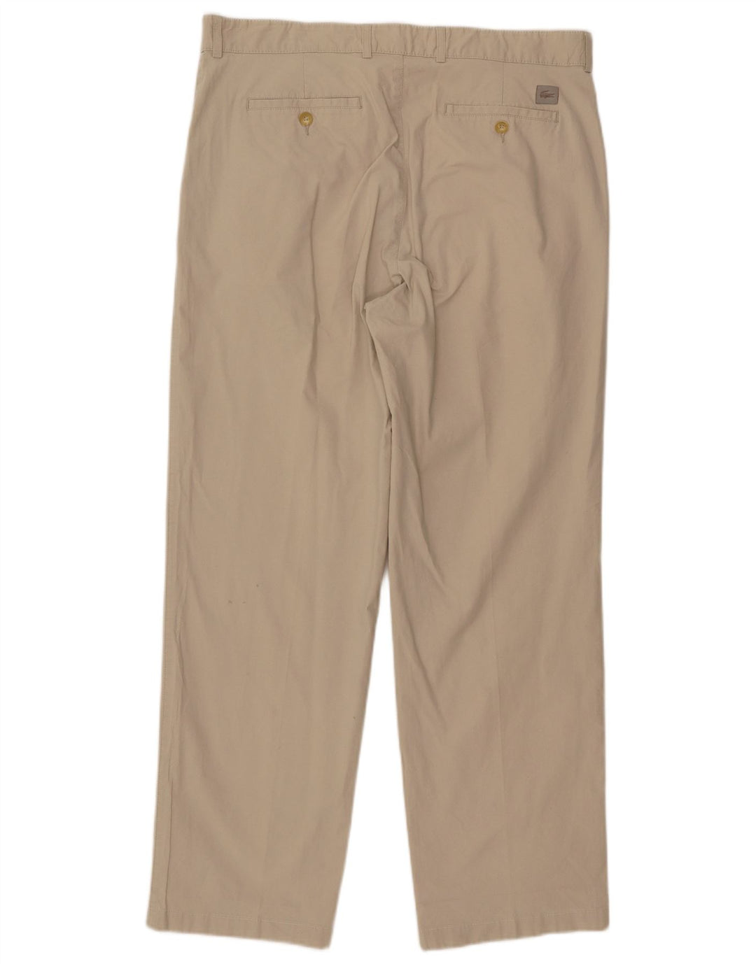 Calças Chino retas masculinas LACOSTE tamanho 48 XL W38 L31 algodão bege
