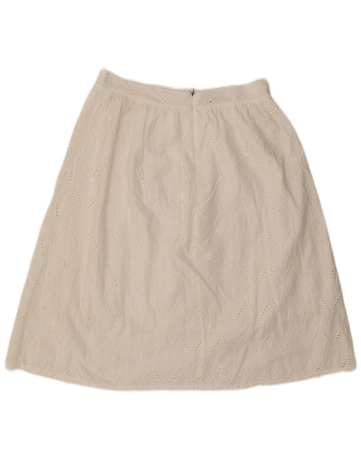 Saia feminina ALTAMIRA Milano A-Line W30 média branca geométrica