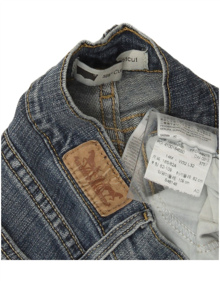 Calça jeans feminina LEVI'S 529 Curvy Bootcut W32 L32 azul algodão