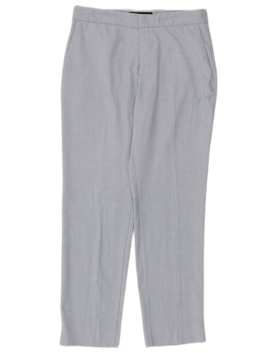 Calça Chino Reta Feminina Zara EU 38 Pequeno W28 L27 Azul Poliéster